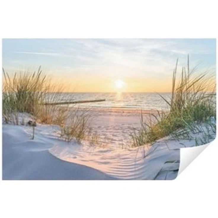 Wallarena Fototapete Strand Meer Ostsee 3D EFFEKT Wohnzimmer Schlafzimmer Küche, Fototapete - Vliestapete - Premium Halbmatt Glatt Vlies, Strand, Meer, Natur, Landschaft, (Packung, Vlies Fototapete), Fototapete Wohnzimmer Schlafzimmer Vliestapete Tapet... – Bild 6