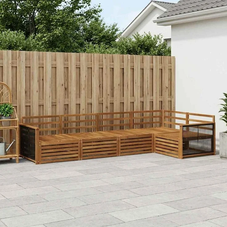 vidaXL Outdoor-Sofagarnitur 5 stk. Natur Massivholz Akazie 3383352 – Bild 1