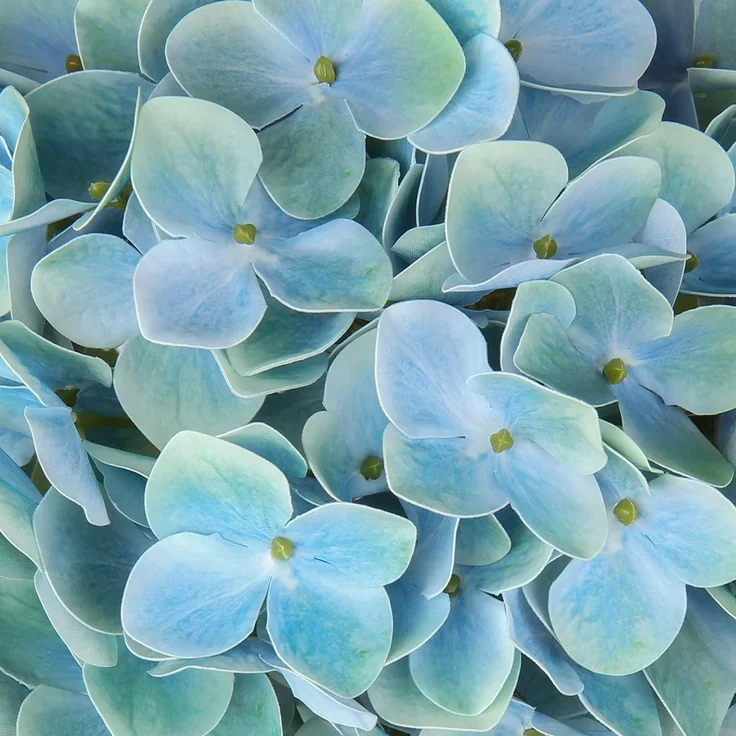 Künstliche Hortensie Blumen Real-Touch Kunstblumen Hydrangea Deko 2 Stück blaue – Bild 3