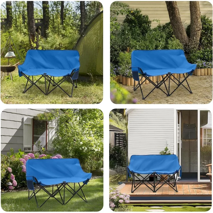 Sunula Klappbares Campingsofa für 2 Personen, Blau – Bild 7
