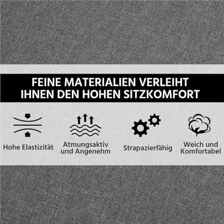 Yaheetech Ohrensessel modern Holzbeine Sessel Polstersessel Fernsehsessel mit Armlehnen Einzelsofa Sitzkomfort Dunkelgrau – Bild 6