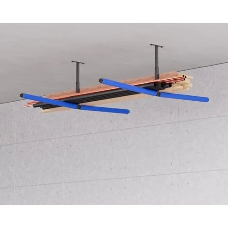 QLS Deckenhaken Hängeregal Doppelt, Deckenhalterung Leiter Kajak Surfbrett Werkzeugaufbewahrung - 2 Stück – Bild 2