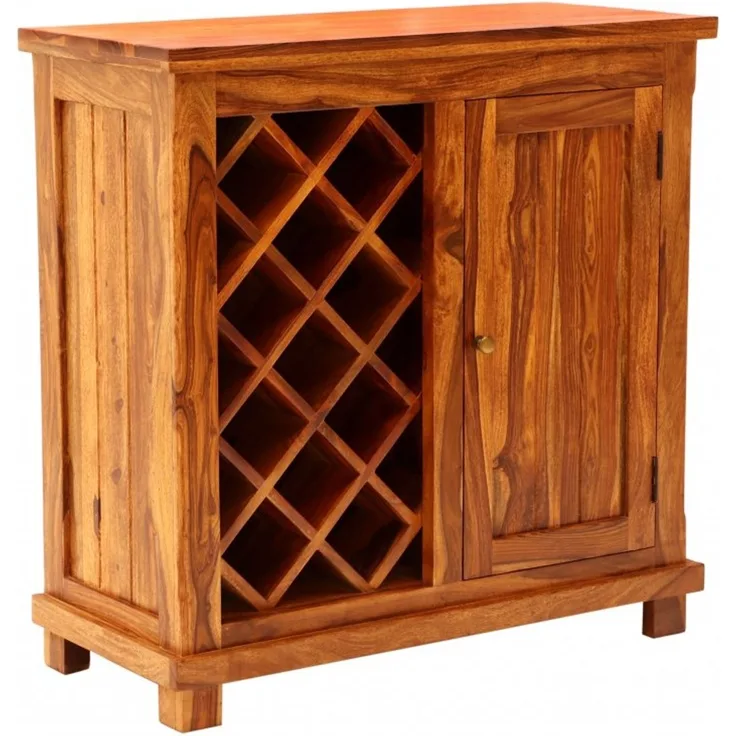 Barschrank Jali 90x90x45 aus Sheesham-Holz