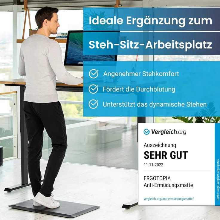 Ergonomische Anti-Ermüdungsmatte für Steharbeitsplätze – Bild 2