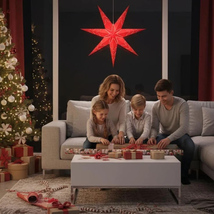 Papierstern "Sensy Star 100", rot – Bild 3