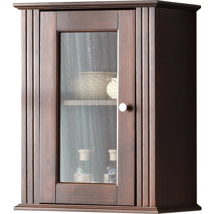 Landhaus Badmöbel Hängeschrank AVEIRO-56, Pinie Massivholz braun, B/H/T ca. 46/57/25 cm – Bild 3