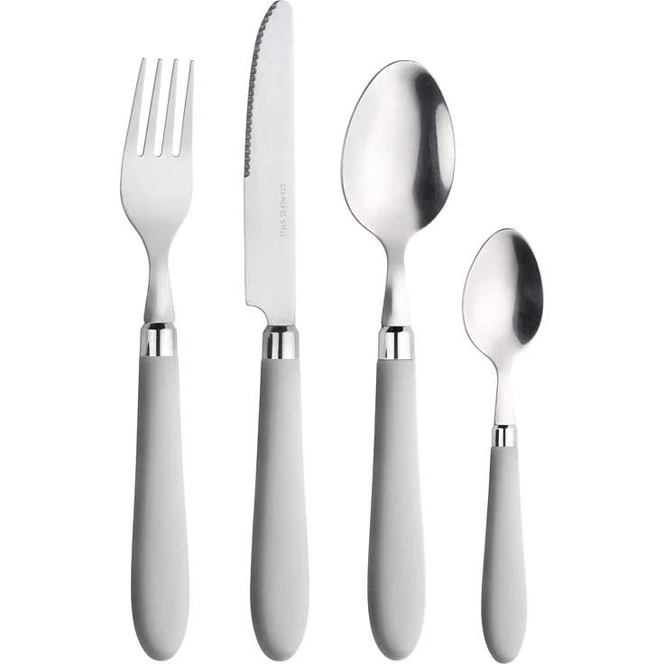 PINTINOX Besteck-Set Daisy 0 (24-tlg), 6 Personen, Edelstahl 18/0, Kunststoff, mit farbigem Kunststoffgriff – Bild 1