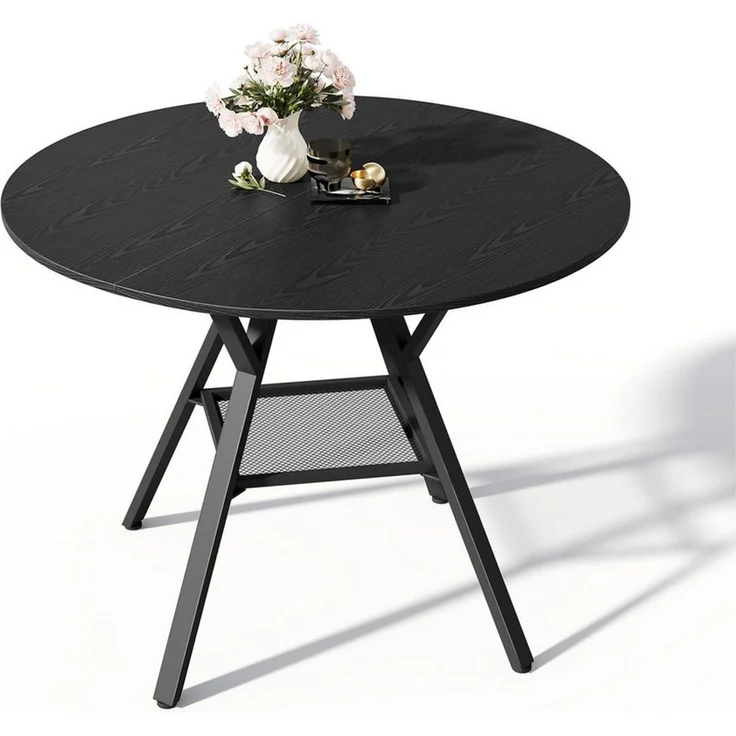 Bealife Esstisch Esstisch Runder mit Stauraum, für 4-6 Personen, R=100/120 cm – Bild 2