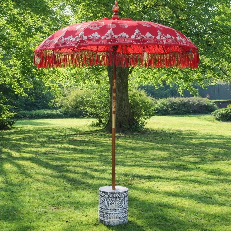 Oriental Galerie Sonnenschirm oter Bali Garten-Sonnenschirm, 180 cm Gold Rubin