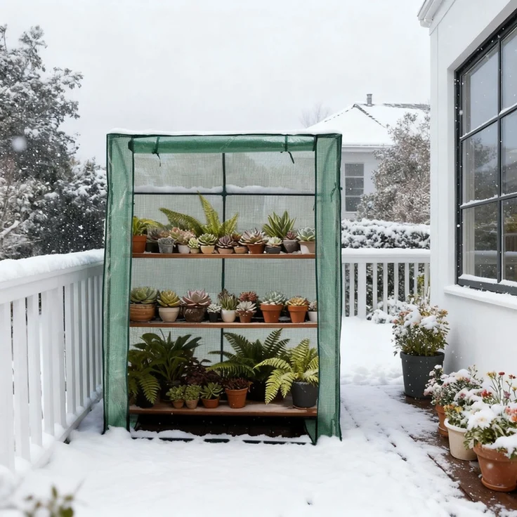 Home Nature Wohnkonzept Gewächshaus, Tomatengewächshaus, Stabil, Winterfest, für Balkon und Garten, Grün, 170 × 70 × 130 cm – Bild 3