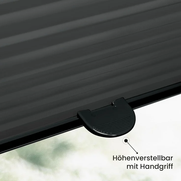 Sonello Plissee Klemmfix ohne Bohren 85x100 cm Schwarz Faltrollo Plisseerollo Jalousie für Tür & Fenster Blickdicht Sichtschutz Sonnenschutz Fertifplissee Rollo – Bild 4