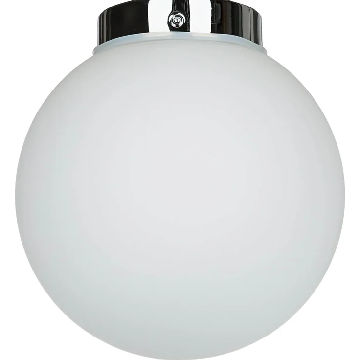 Licht-Erlebnisse Deckenleuchte TOHO, ohne Leuchtmittel, Badlampe Decke Chrom Weiß E14 Kugelschirm – Bild 3