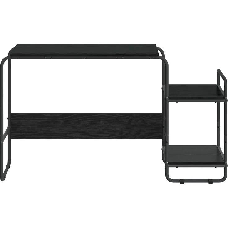 vidaXL Schreibtisch mit Stauraum Schwarz Eichen-Optik 8008050 – Bild 3