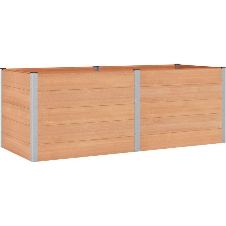 vidaXL Hochbeet Braun 250 x 100 x 91 cm WPC und Aluminium 42039011 – Bild 2