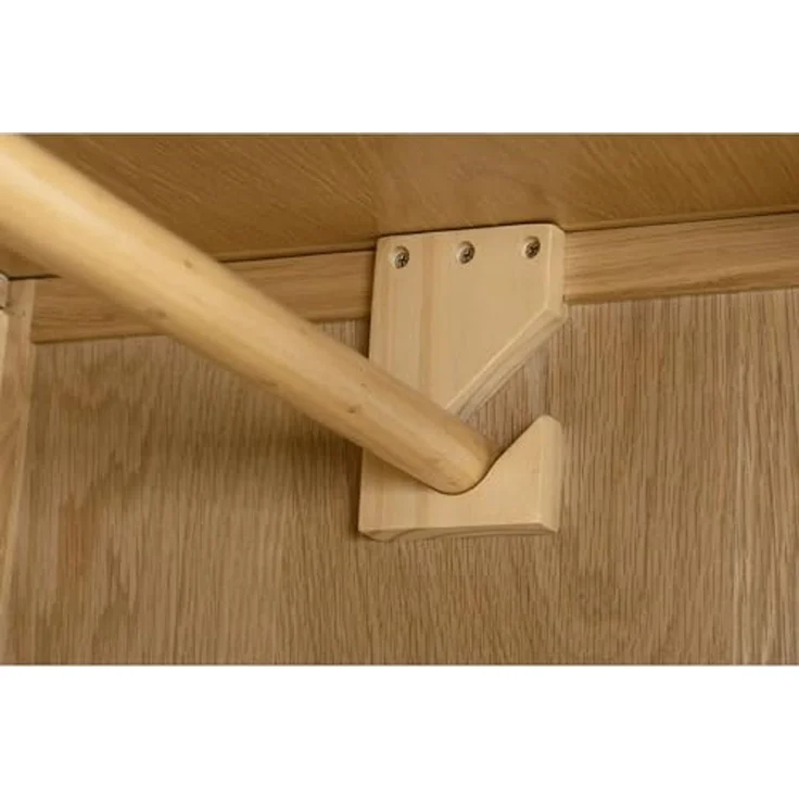 Julian Bowen Kleiderschrank mit 2 Türen und 1 Schublade, Holz, Eiche, Einheitsgröße, COT104 – Bild 6