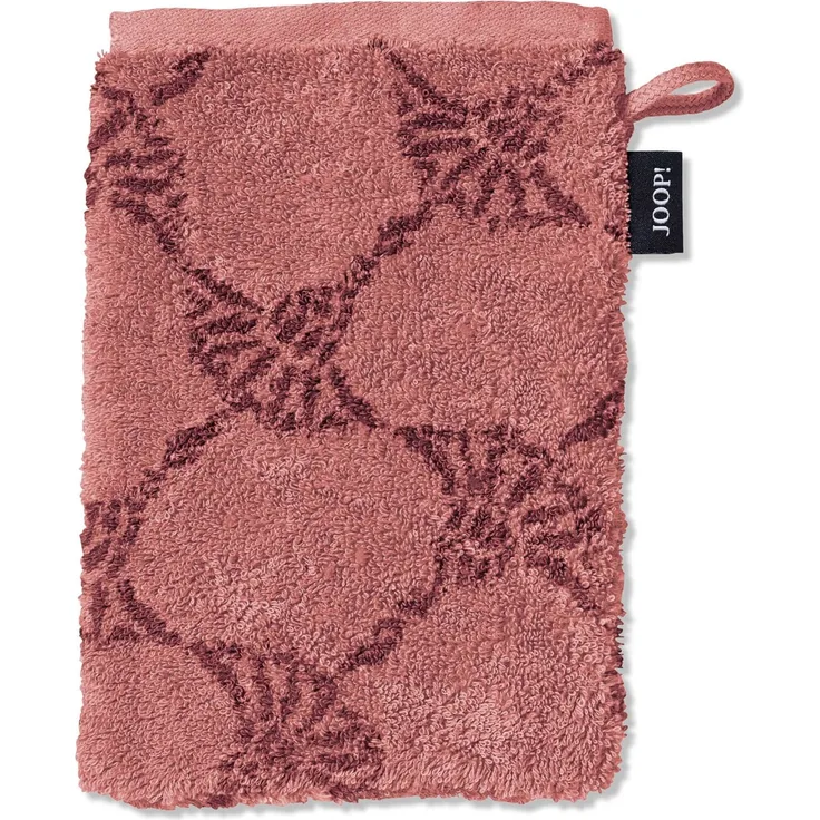 JOOP! Waschhandschuh 'Classic Cornflower Rouge', Baumwolle Rot, 29 16 x 22 cm