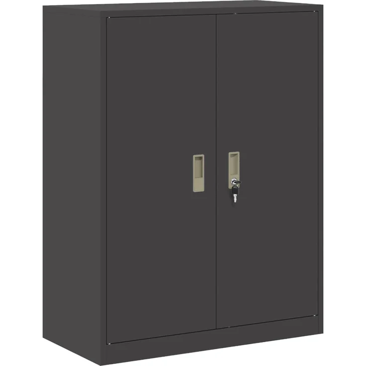 vidaXL Aufbewahrungsschrank 2 stk. Schwarz 80 x 40 x 175 cm Stahl 3438735 – Bild 6