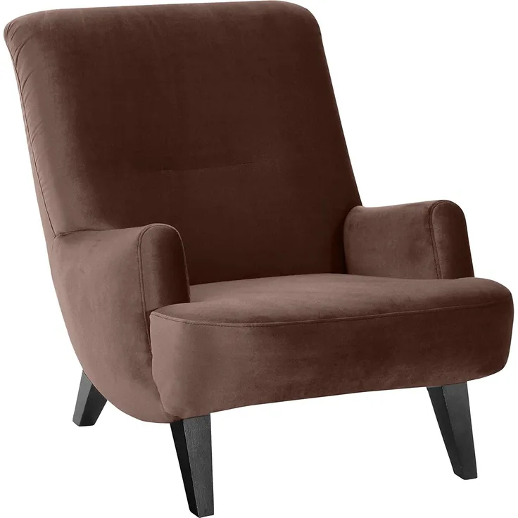 Sessel Kajsa 71x80x101 Bezug Samtvelours Buche schwarz/braun