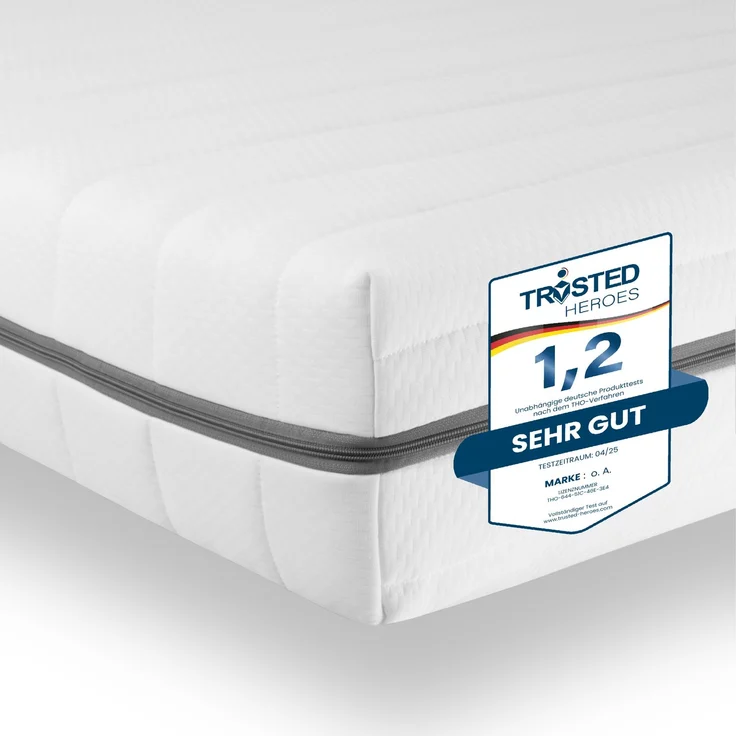 Ergonomische Matratze - Matratze 140x200, 7 Zonen Kaltschaummatratze, 2in1 Matratzen Härtegrad H2 H3, Made in Germany – Bild 1