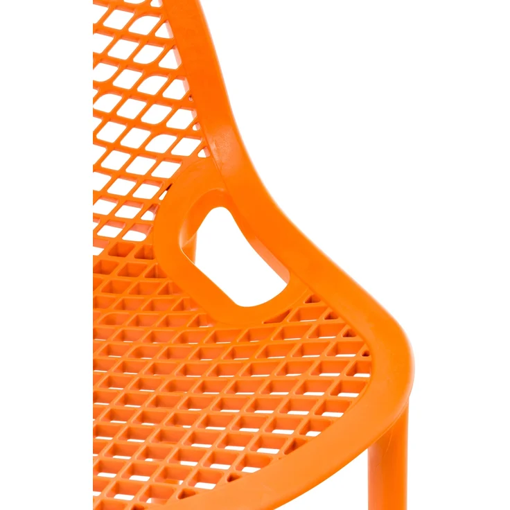 DELUKE® Barhocker modern Orange LORL - Kunststoff, 105x45x53cm Barhocker mit Lehne Tresenhocker Barstuhl Küchenhocker Thekenhocker hoher Stuhl – Bild 6