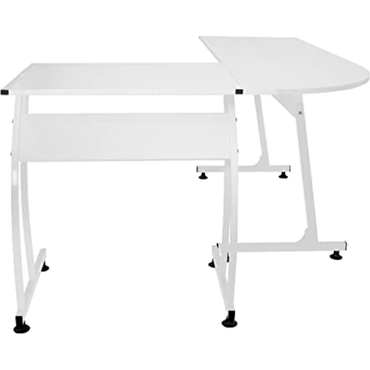 Gardenia Corner Weiß Eckschreibtisch Stahl, 112,5 x 147,5 x 74 – Bild 5
