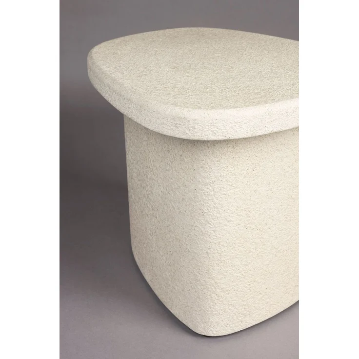 DutchBone Beistelltisch Veda High aus recyceltem Marmor im Boho-Chic-Design Beige 45x56x41 cm – Bild 3