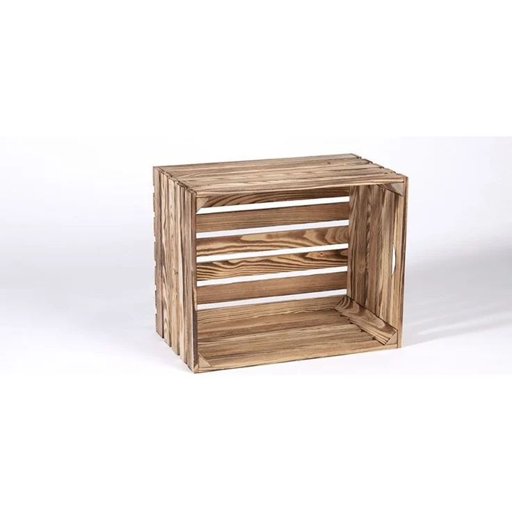 iWerk Holzkiste Geflammt M 50 x 40 x 30 cm Aufbewahrungsbox Box Holzbox – Bild 2