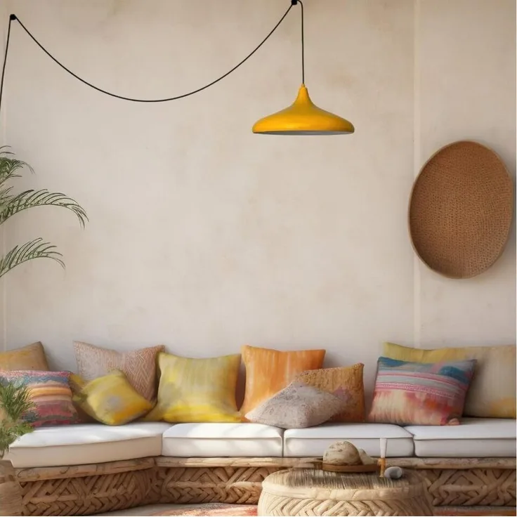 Bamyum Pendelleuchte Champion Pendelleuchte mit Stecker 35 cm, Metall mit 450 cm Kabel, ohne Leuchtmittel
