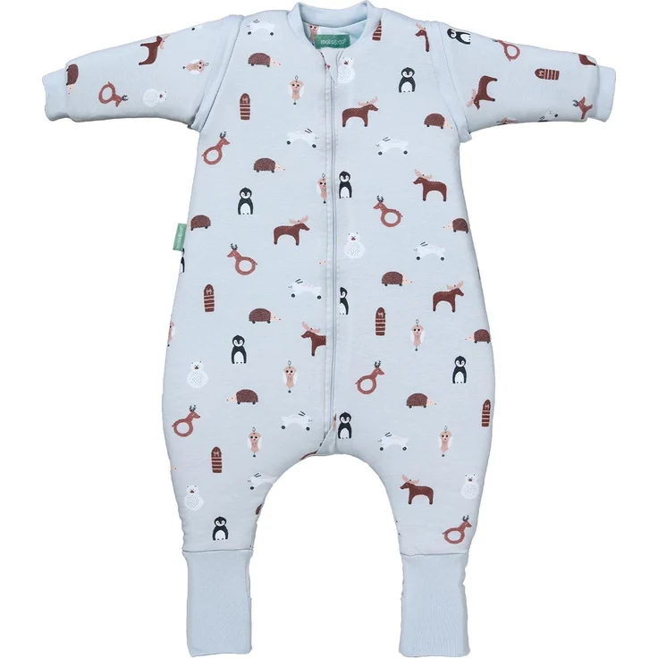 molis&co. Baby-Schlafsack mit Füßen, abnehmbare Ärmel und Socken. 2.5 TOG. Ideal für die Übergangszeit und den Winter. 100% Baumwolle (Oeko-TEX 100). (Winter Animals, 80 cm (2 Jahre))