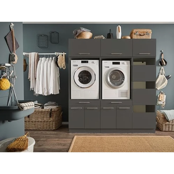 Laundreezy Mehrzweckschrank-Set LAUNDREEZY LDSK11, Breite 185 cm – Bild 3