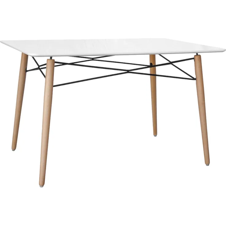 Sanotechnik Tisch, Holzfaser, weiß, 120x80 cm