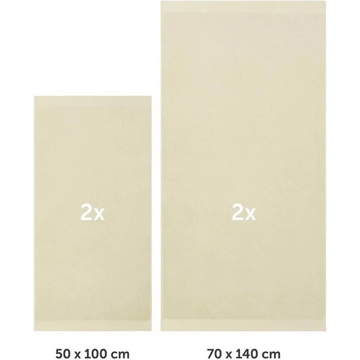 Blumtal Handtuch Set Premium 4/6-tlg. Frottier Dusch- (70x140 cm) & Handtuch (50x100 cm), Frottee (Set, 4-St), 100% Baumwolle, Oeko-TEX Zertifiziert – Bild 2