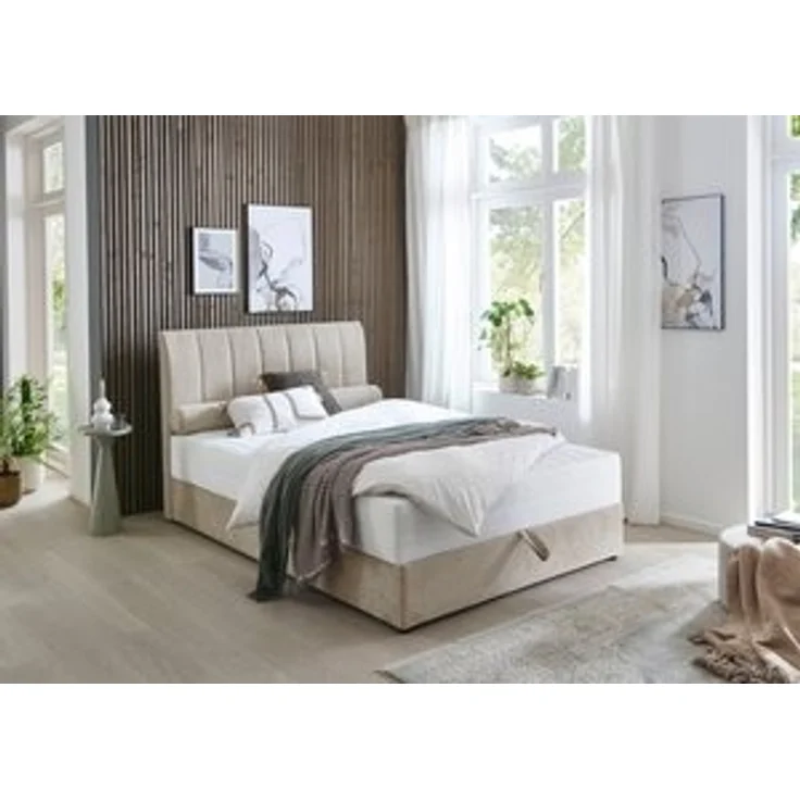 ATLANTIC home collection Boxbett ALISIA, mit Taschenfederkern, Bettkasten und Kissenrolle im Originalbezug – Bild 6