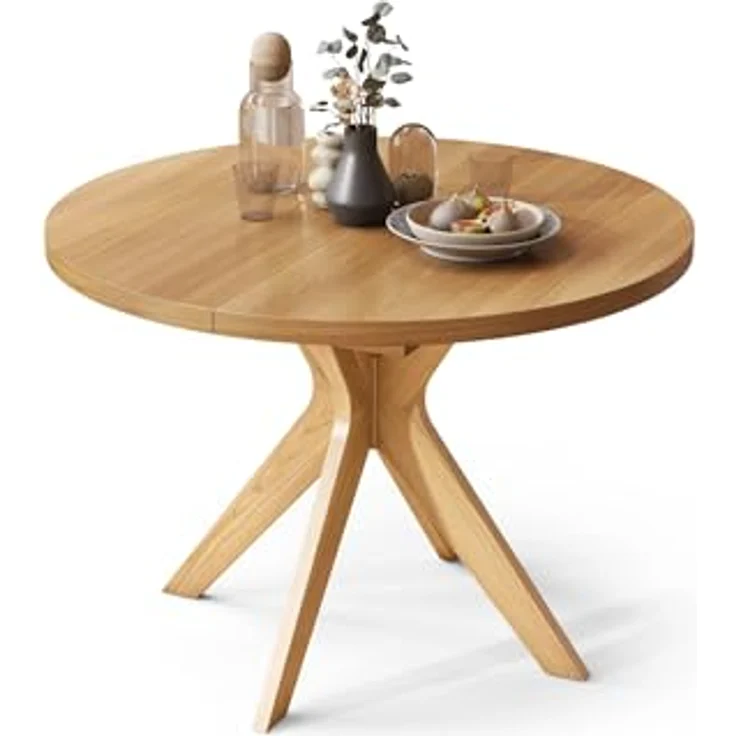 designimpex Esstisch Design Esstisch Renzo rund Esszimmer Tisch oval Echtholzfurnier, Esstisch, Esszimmertisch, Tisch, Ausziehtisch, Küchentisch, Esszimmer – Bild 3