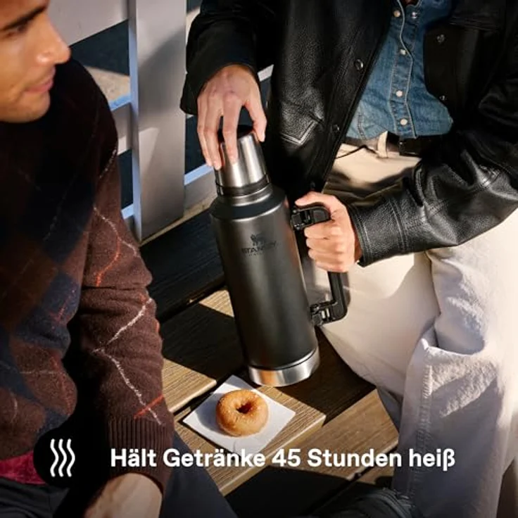 Stanley Classic Legendary 1.9L - Hält 45 Stunden Heiß Oder Kalt - Edelstahl - BPA-Frei - Spülmaschinenfest - Black 2.0 – Bild 5