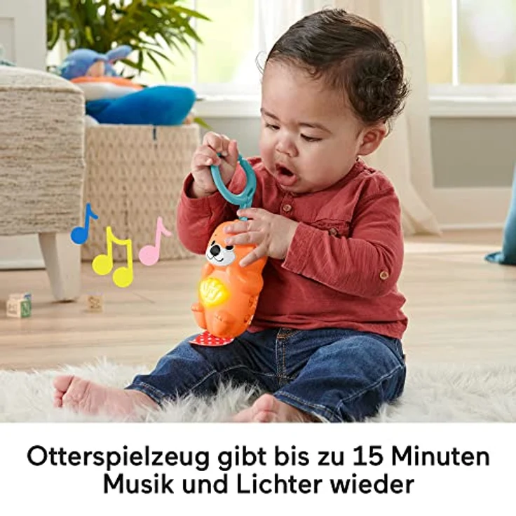 Fisher-Price Tierfreunde Kontrast-Spieldecke, Spielbogen, mit Musik und Licht, Krabbeldecke für Baby, zum Spielen im Bauchlage, Baby Ausstattung, ab Geburt, HPF39 – Bild 4