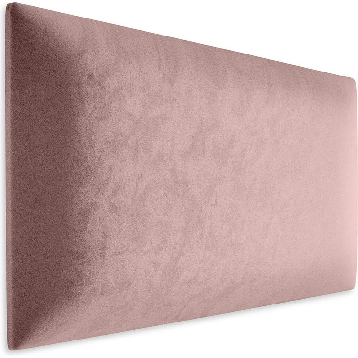 Muralo Samt Wandkissen Stoff Polsterpaneel Schlafzimmer Wohnzimmer Bett Wandpolster Bettkopfteil Lendekissen Modern Luxus Gepolstert Polster Paneel (Hellrosa, 50x40 cm) – Bild 1