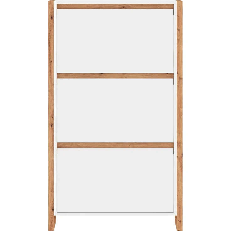 Schuhkipper >Denver< in weiß / Dekor Artisan Oak - 70x125x25cm (BxHxT) – Bild 4