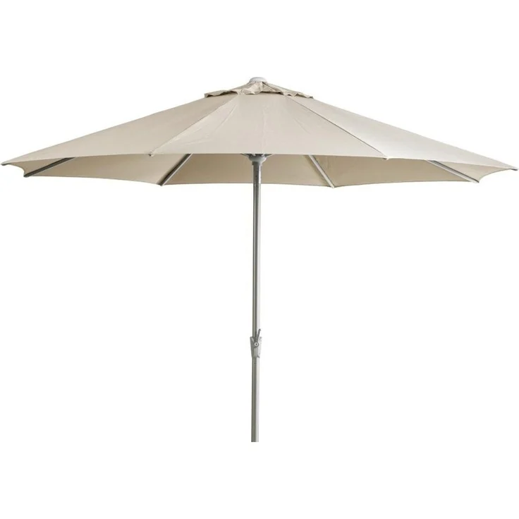 Sonnenschirm Abriola Ø 330 cm von Brafab aus Aluminium und Polyester, neigbar, taupe, rund