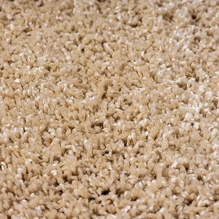 VIMODA Teppich Prime Shaggy Hochflor Langflor Einfarbig Modern Beige für Wohnzimmer, Schlafzimmer, küche, Maße:70x250 cm – Bild 4