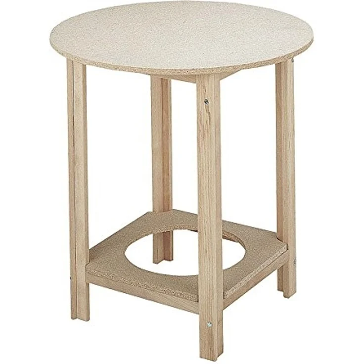 Mueblear 21000 gazte Tisch rund Holz ohne Nagellack, Holz, Sans Vernis, 70x75cm – Bild 1