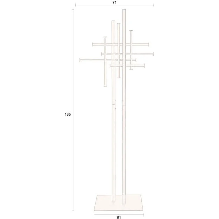 DutchBone Garderobenständer Rumex mit Kleiderhaken, Schwarz, 71x45x185 cm – Bild 8