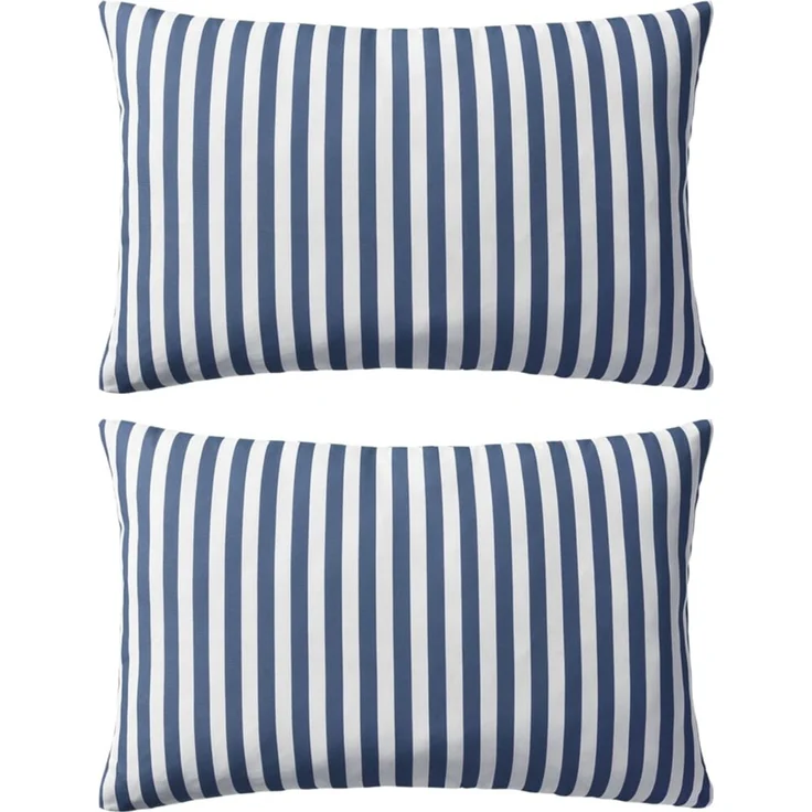 vidaXL Gartenkissen 2 Stk. Streifenmuster 60 x 40 cm Marineblau 132308 – Bild 1