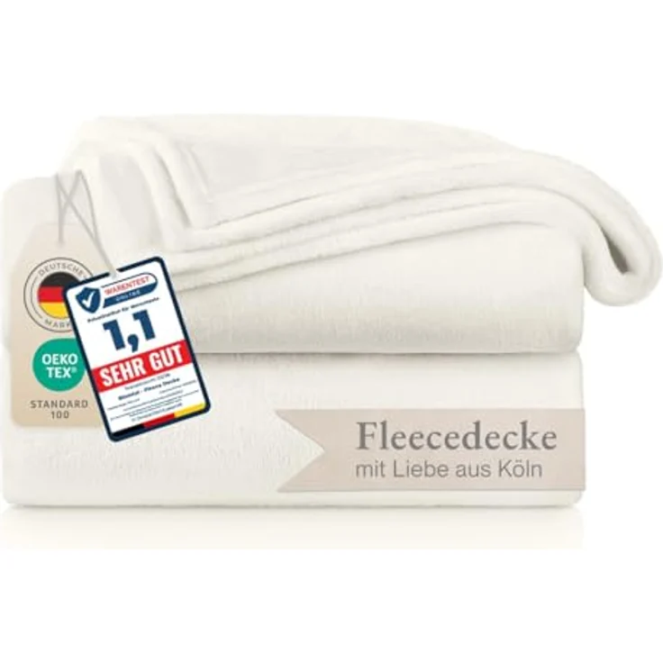 Wohndecke Kuschelige Fleecedecke, Oeko-Tex zertifizierte Decke, Blumtal – Bild 2