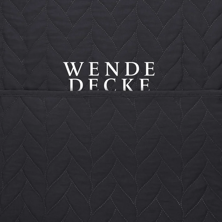 Tagesdecke ( Schwarz ) 220x240 cm mit wattierter Zwischenlage, Bettüberwurf - Überwurfdecke, Sommerdecke gesteppt - Steppdecke, Wendedecke – Bild 4