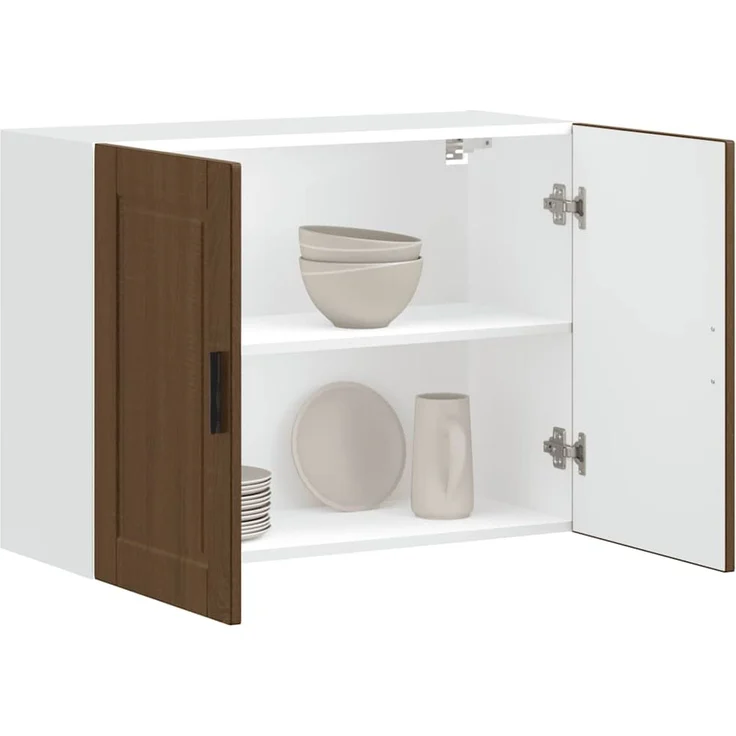 vidaXL Küchen-Hängeschrank Porto Braun Eichen-Optik Holzwerkstoff 854074 – Bild 1
