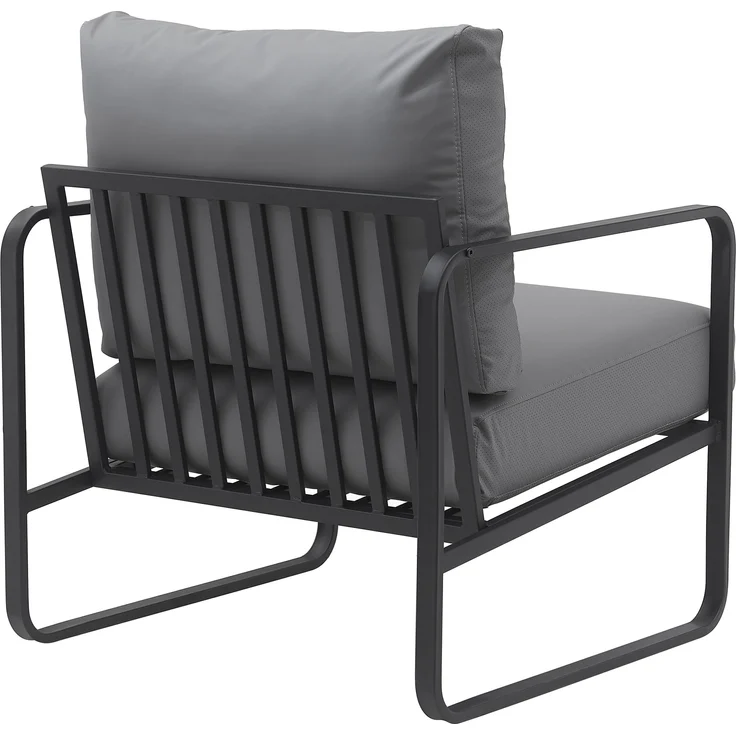 CLP Lounger Manea mit Metallgestell,grau Kunstleder – Bild 5