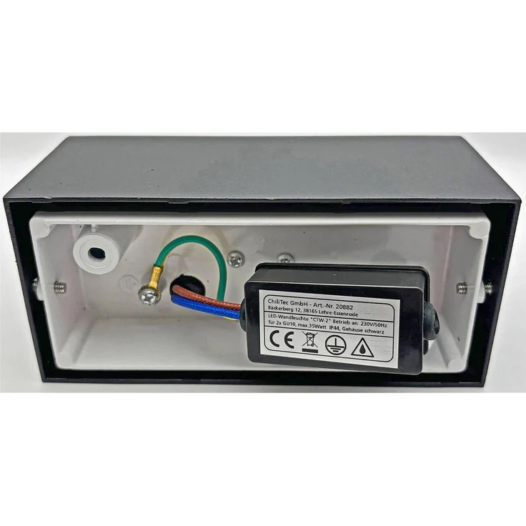 LED-Wandleuchte "CTW-2"für 2x GU10, IP44, Gehäuse schwarz – Bild 5