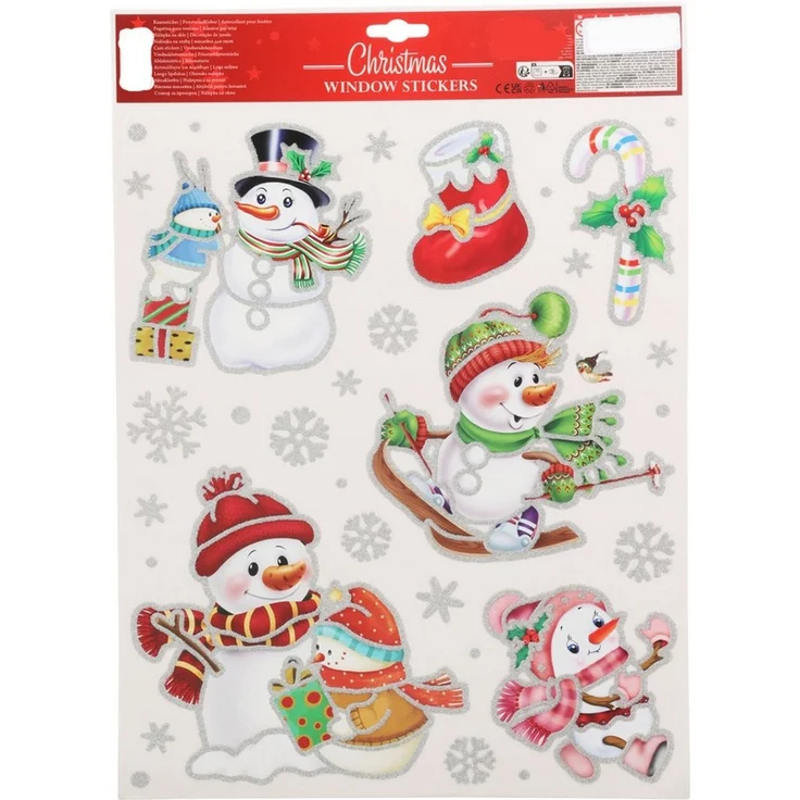 Annastore Fensterdekoration 4 x Bögen Selbstklebende Fensterbilder für Weihnachten Fenstersticker, Fensteraufkleber, 42x30 cm (pro Bogen) – Bild 4