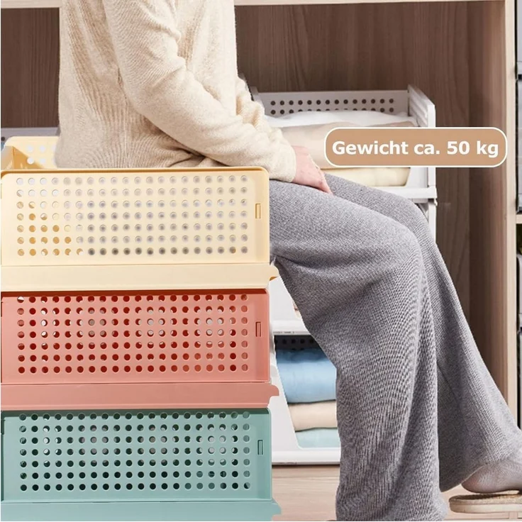 Zedelmaier Organizer Schrank-Organizer Kleiderschrank Schublade faltbare Aufbewahrungsbox (Set, 6 St, Set of 6), Klappbar und Stapelbar – Bild 3